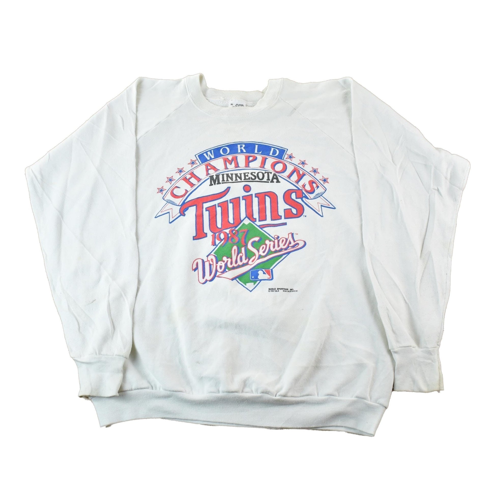 Vintage 1987 Minnesota Twins World Champions MLB Crewneck Sweatshirt Men's XL from propervintagecanada