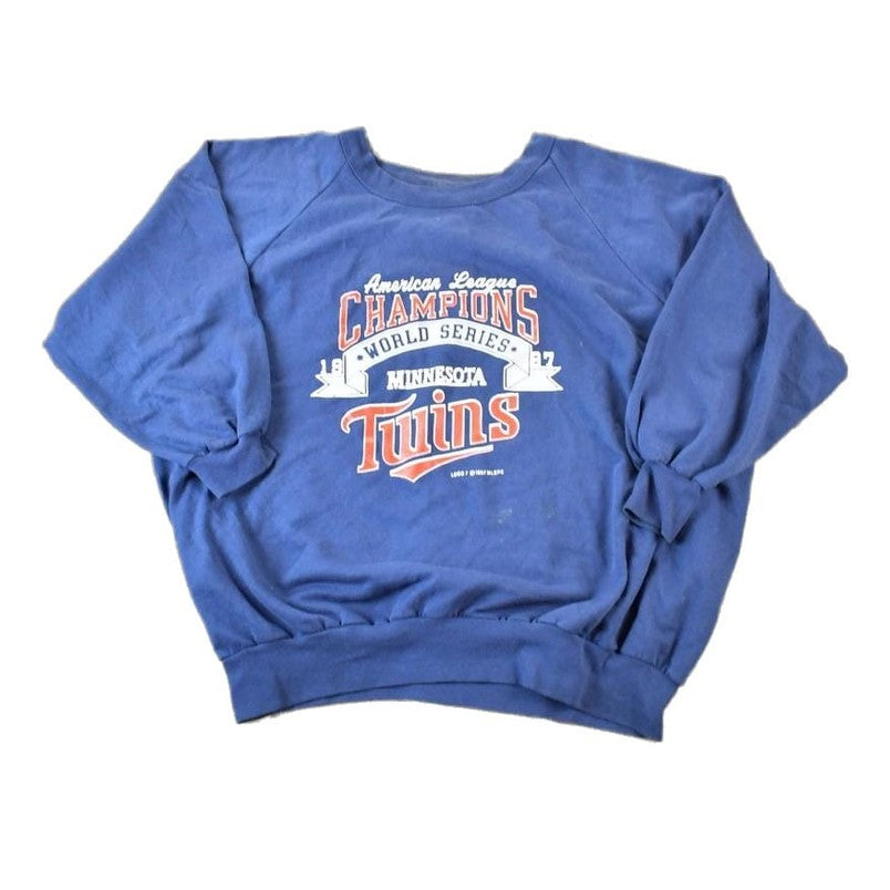 Vintage 1987 Minnesota Twins World Series Champions MLB Crewneck Logo 7 Sweatshirt Men's XL from propervintagecanada