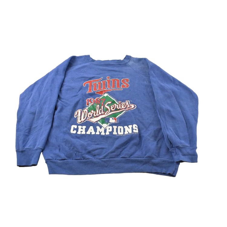 Vintage 1987 Minnesota Twins World Series Champions MLB Crewneck Sweatshirt Men's M from propervintagecanada