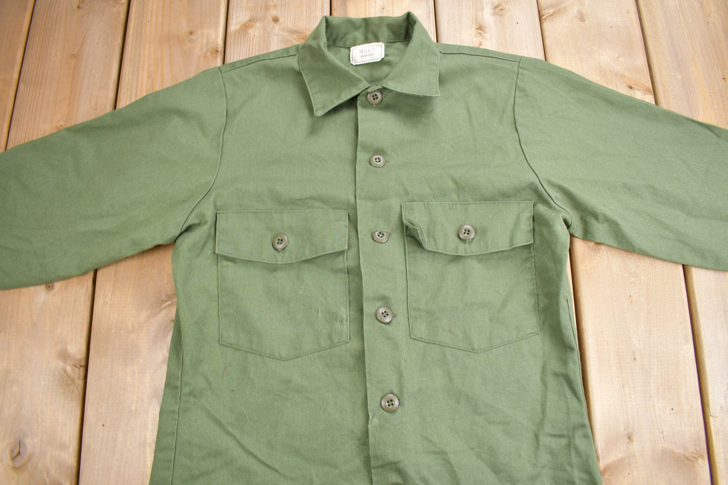 Vintage 1987 OG-507 Air Force Military Sateen Shirt Men's Medium from propervintagecanada