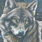Vintage 1987 Wolf With Northern Lights Moon Theme Crewneck Men's XL from propervintagecanada