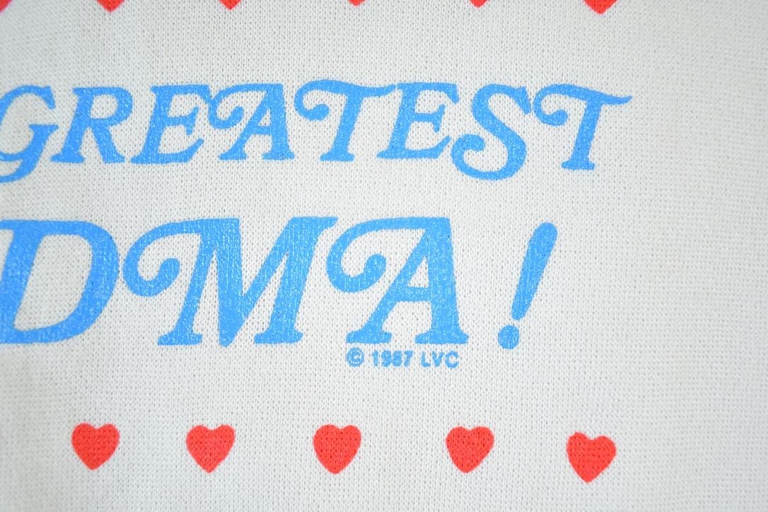 Vintage 1987 Worlds Best Grandma Cute Souvenir Crewneck Sweatshirt Made In USA Men's Large from propervintagecanada