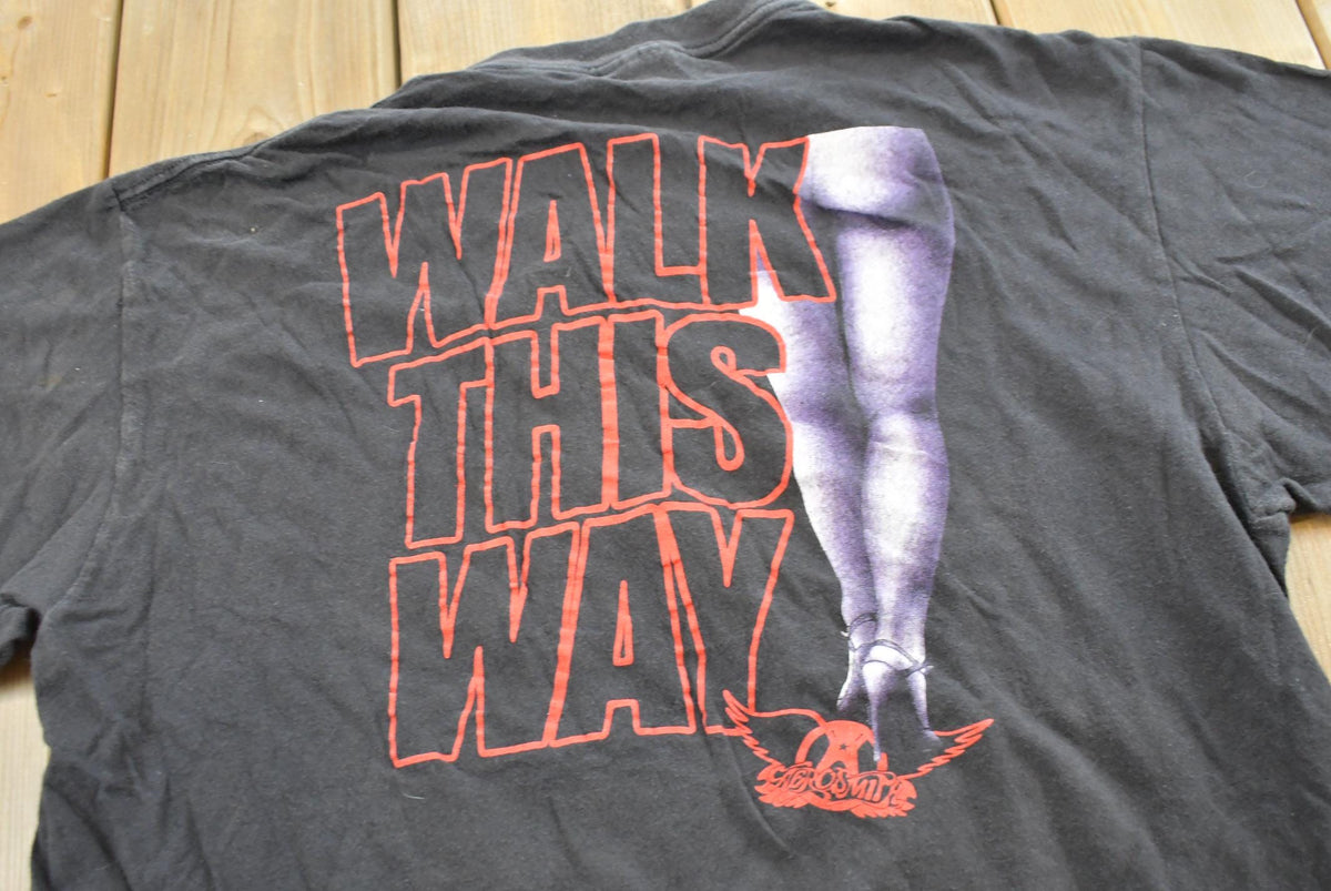 Vintage 1988 Aerosmith Walk This Way Tour Band T-Shirt Mens M from propervintagecanada
