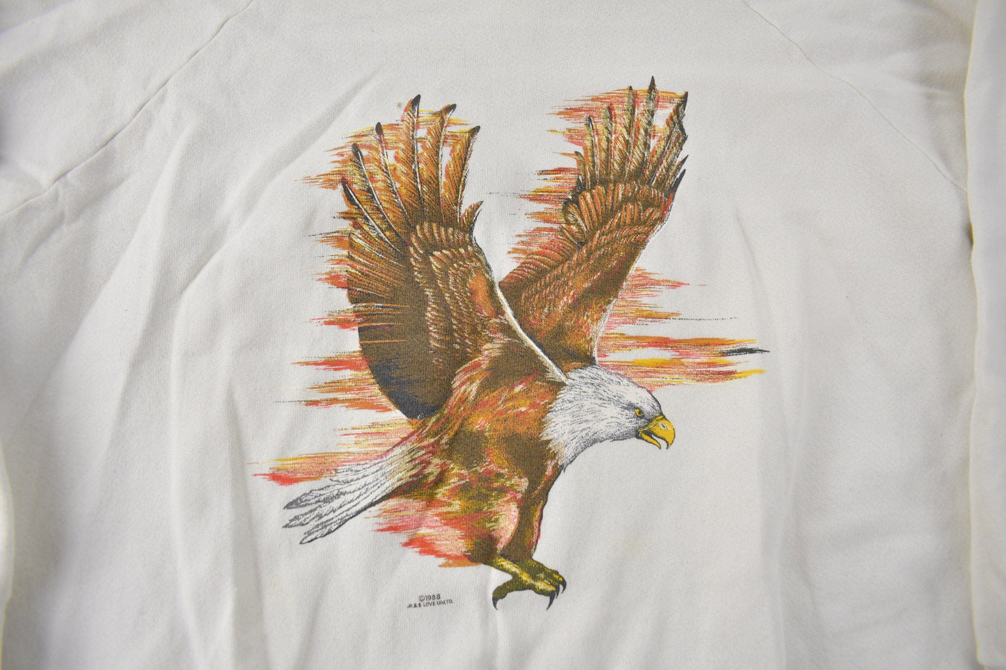Vintage 1988 American Bald Eagle Graphic Crewneck Sweatshirt Men's Large from propervintagecanada