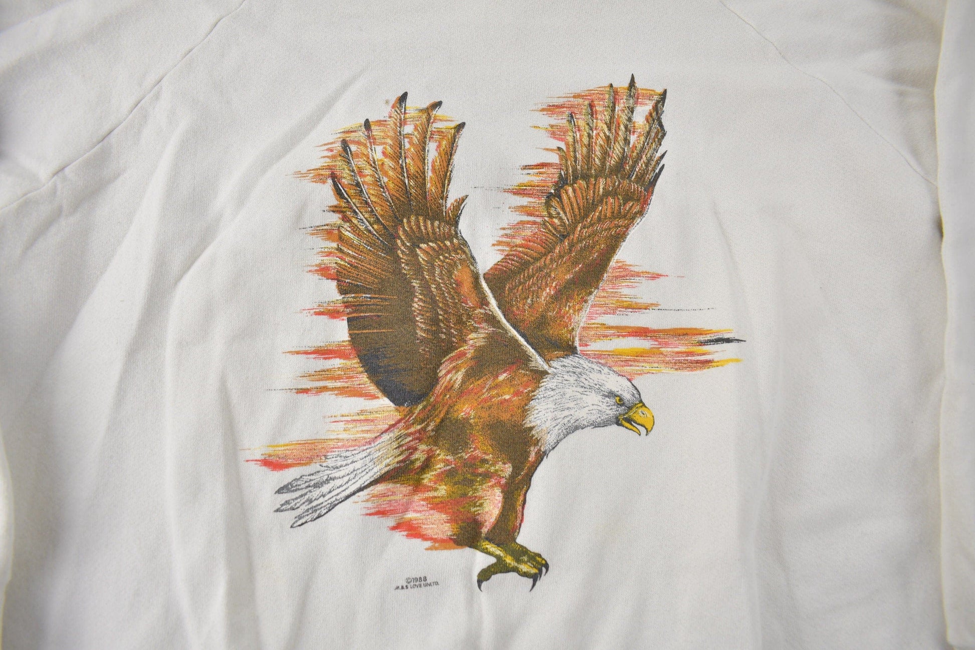 Vintage 1988 American Bald Eagle Graphic Crewneck Sweatshirt Men's Large from propervintagecanada