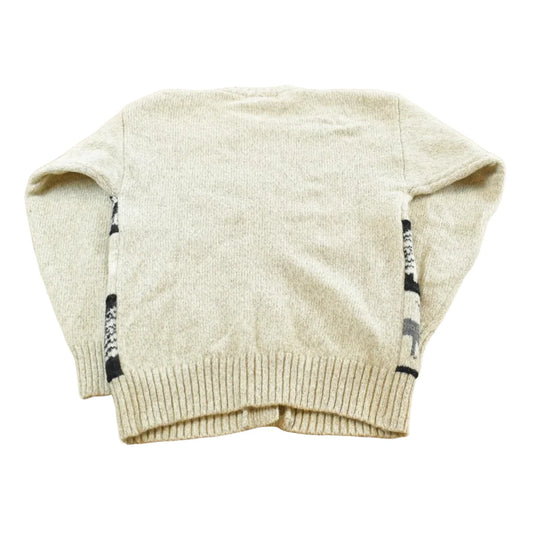 Vintage 1988 Eddie Bauer Wool Knit Animal Nature Cardigan Mens S from propervintagecanada