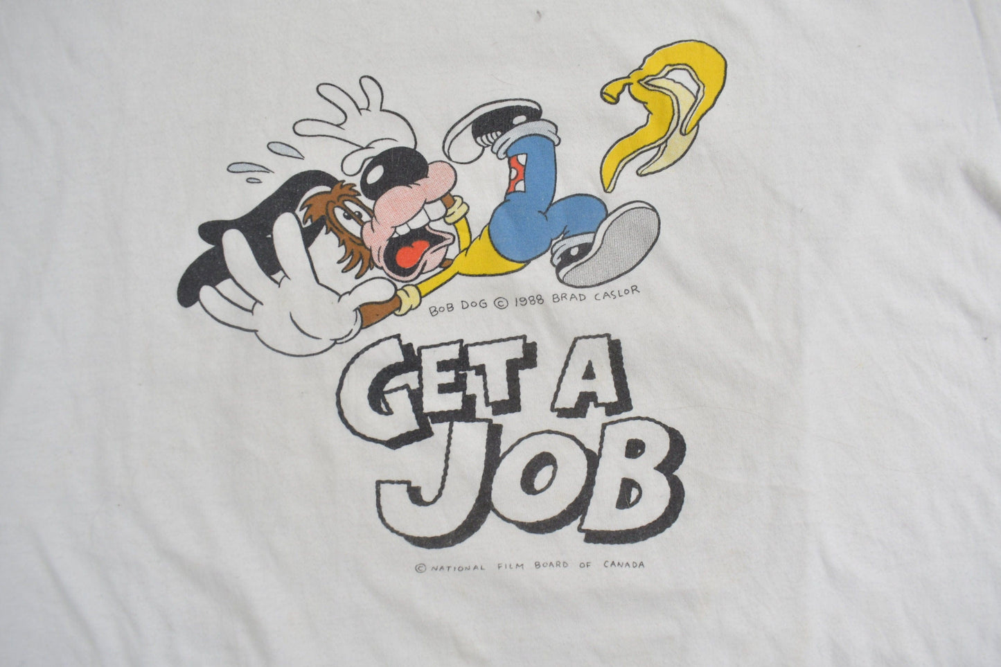Vintage 1988 Get a Job bob Dog Graphic T Shirt from propervintagecanada