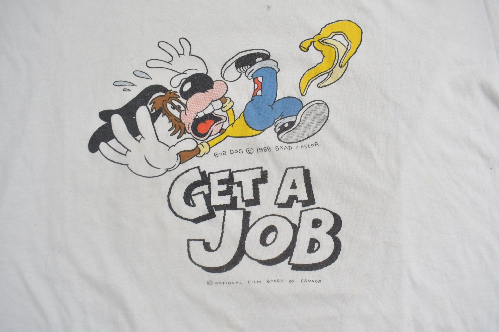 Vintage 1988 Get a Job bob Dog Graphic T Shirt from propervintagecanada