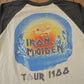 Vintage 1988 Iron Maiden Seventh Son Of A Seventh Son Raglan Band Tee Made In USA from propervintagecanada