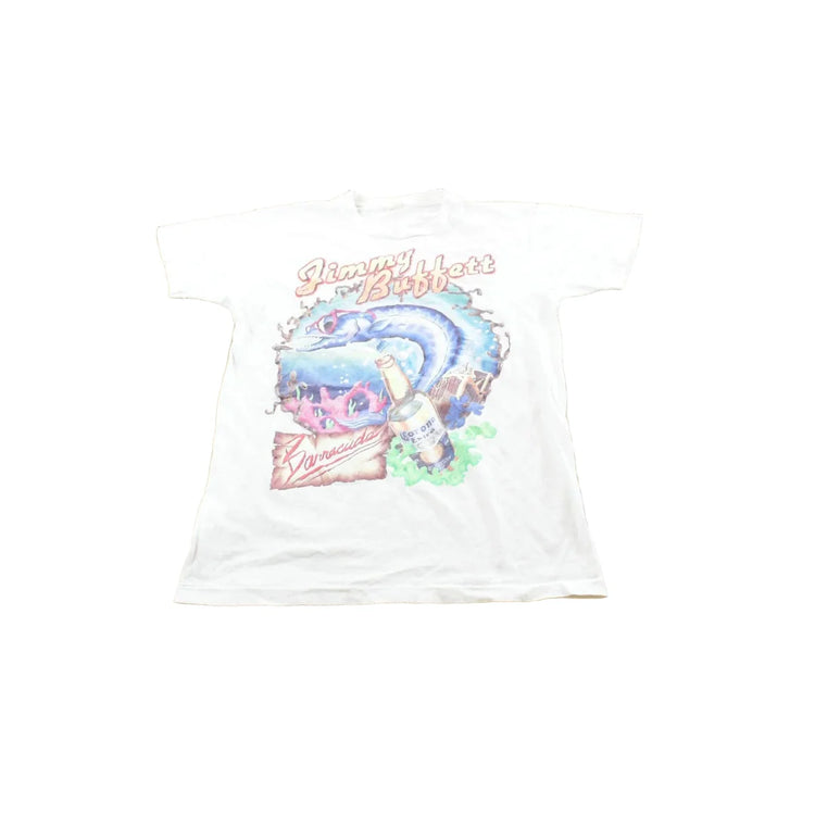 Vintage 1988 Jimmy Buffett Barracuda Band Rock Concert Music T-Shirt Men's S from propervintagecanada