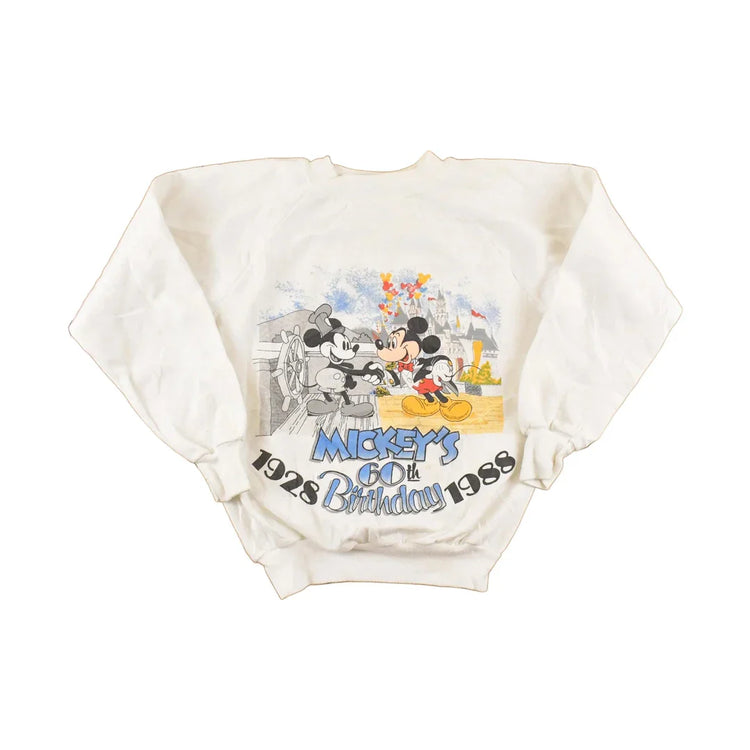 Vintage 1988 Mickey Mouse 60 Birthday Disney T-Shirt Youth L from propervintagecanada