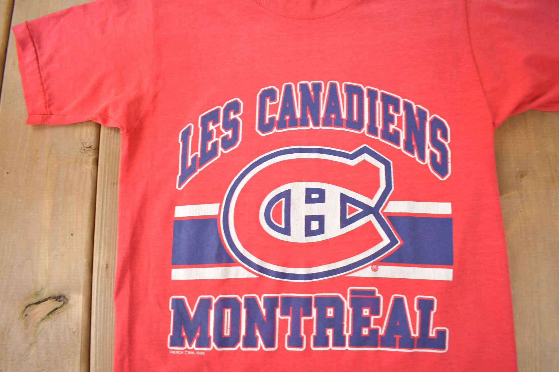 Vintage 1988 Montreal Canadiens NHL Hockey Graphic T-Shirt Men's S from propervintagecanada