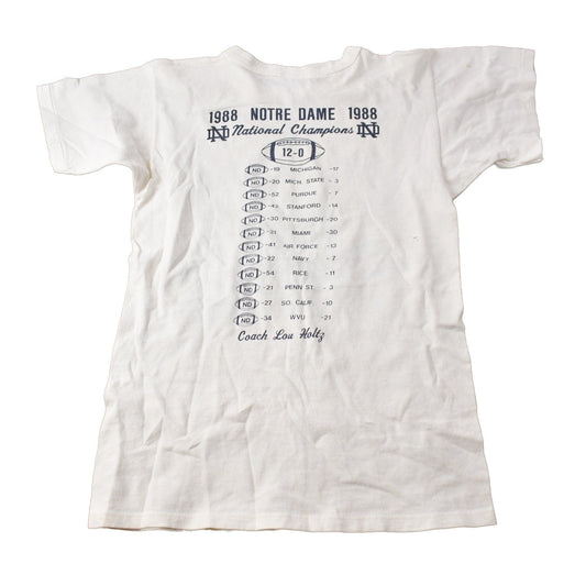 Vintage 1988 Notre Dame Fighting Irish Collegiate Champion Ringer T-Shirt Men's XS from propervintagecanada