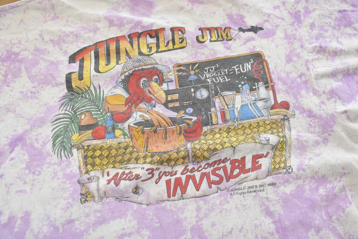 Vintage 1988 Orlando Florida Jungle Jim Souvenir Travel T-Shirt Made In USA Mens L from propervintagecanada
