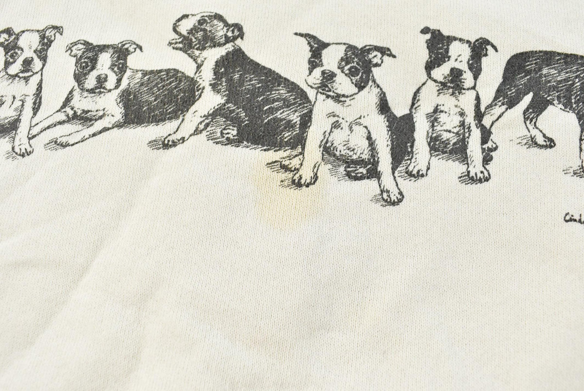 Vintage 1988 Puppies Dog Print Crewneck Sweatshirt Men's M from propervintagecanada