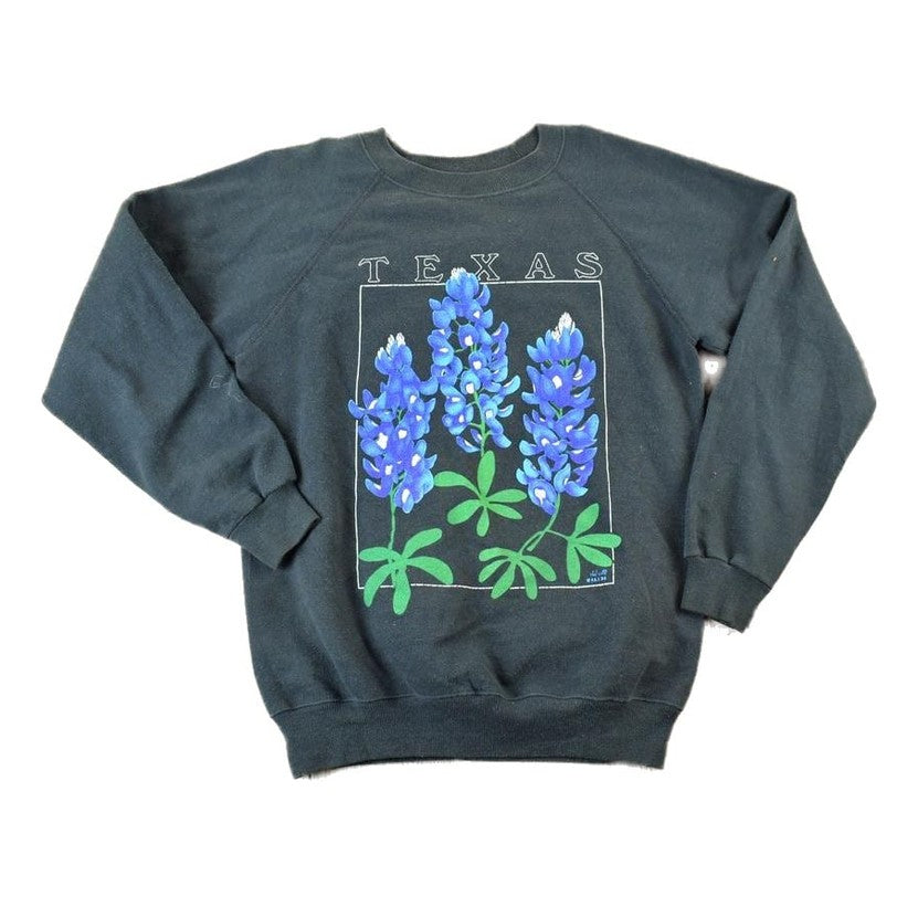 Vintage 1988 Texas Flowers Souvenir Crewneck Sweatshirt Men's Medium from propervintagecanada
