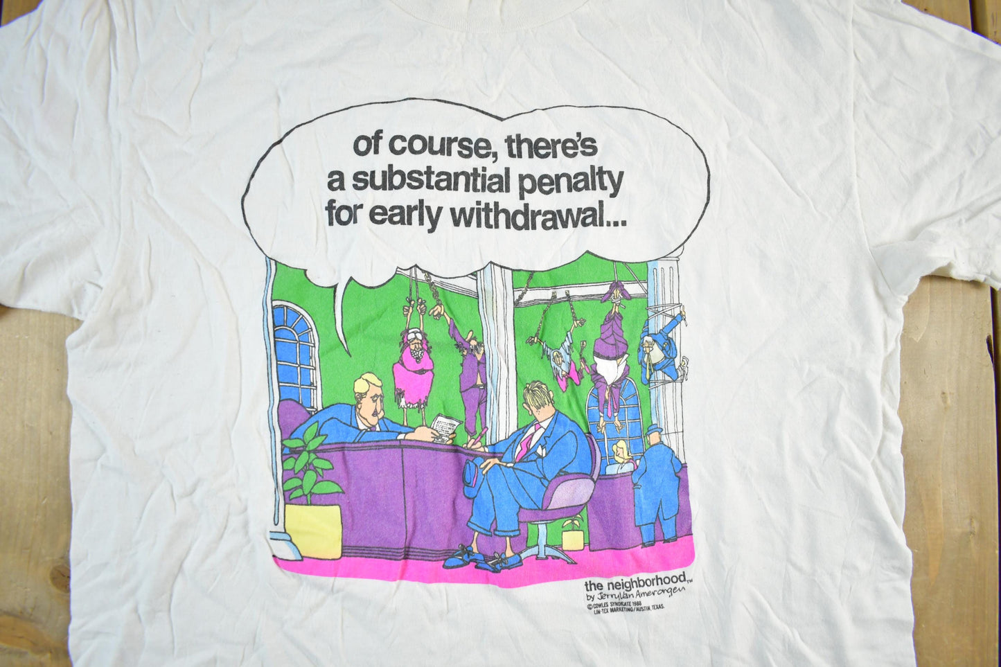 Vintage 1988 The Neighbourhood Comic Graphic T-Shirt Men's XL from propervintagecanada