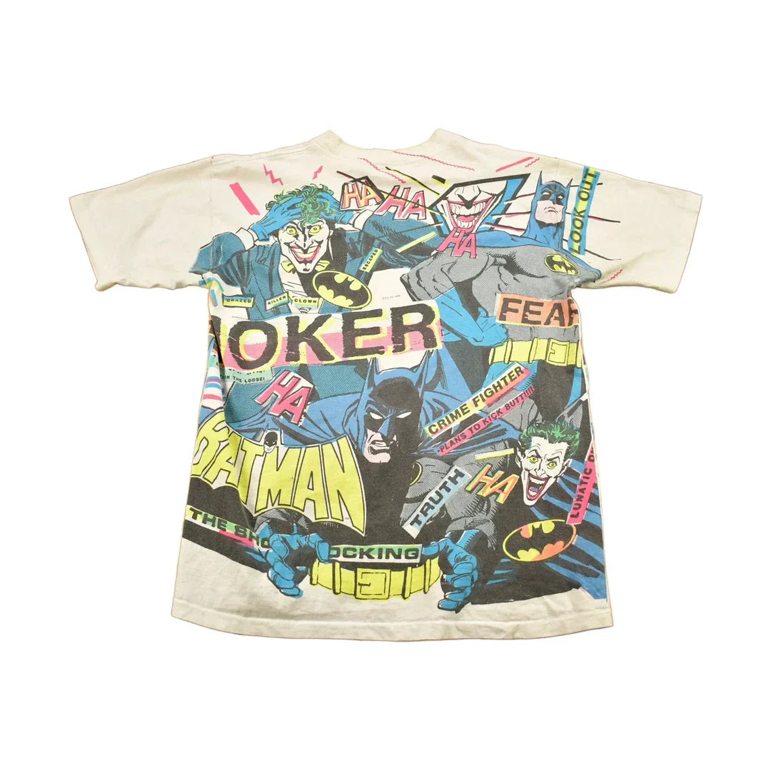 Vintage 1989 Batman & Joker DC Comics All Over Print T-Shirt Men's Large from propervintagecanada