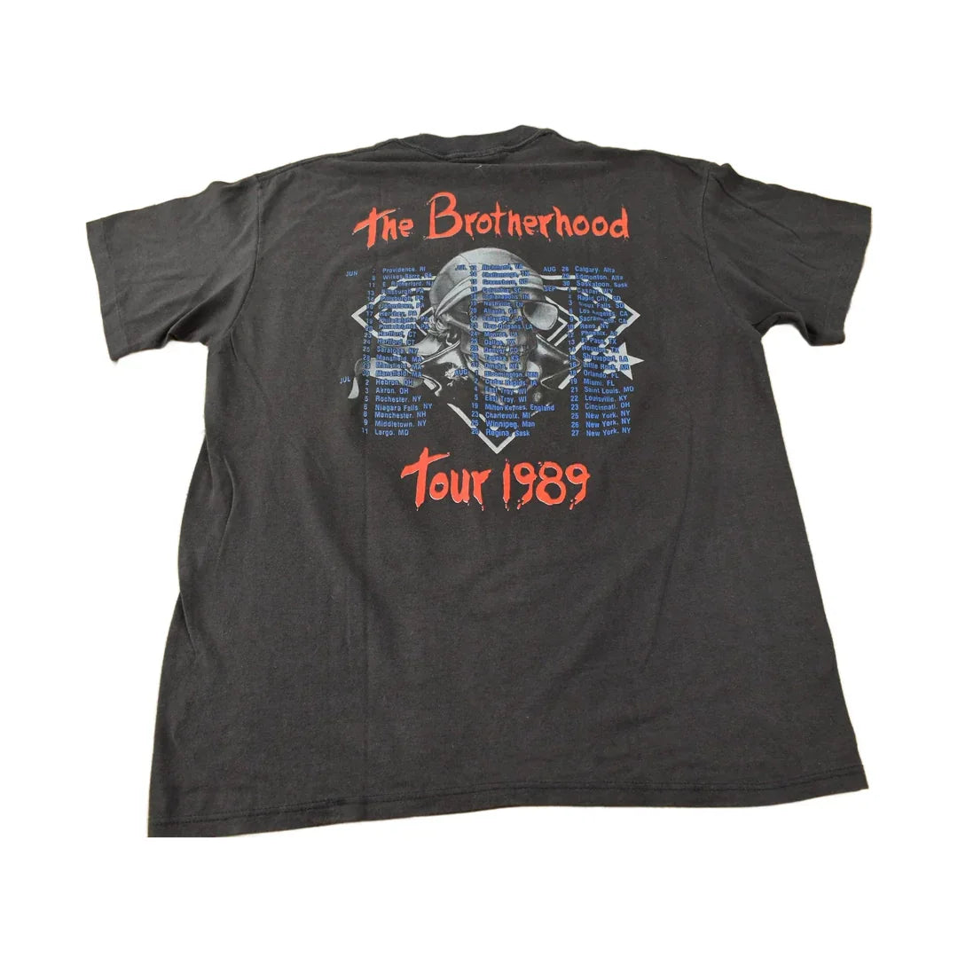 Vintage 1989 Bon Jovi Forever The Brotherhood Tour Band T-shirt Men's Medium from propervintagecanada