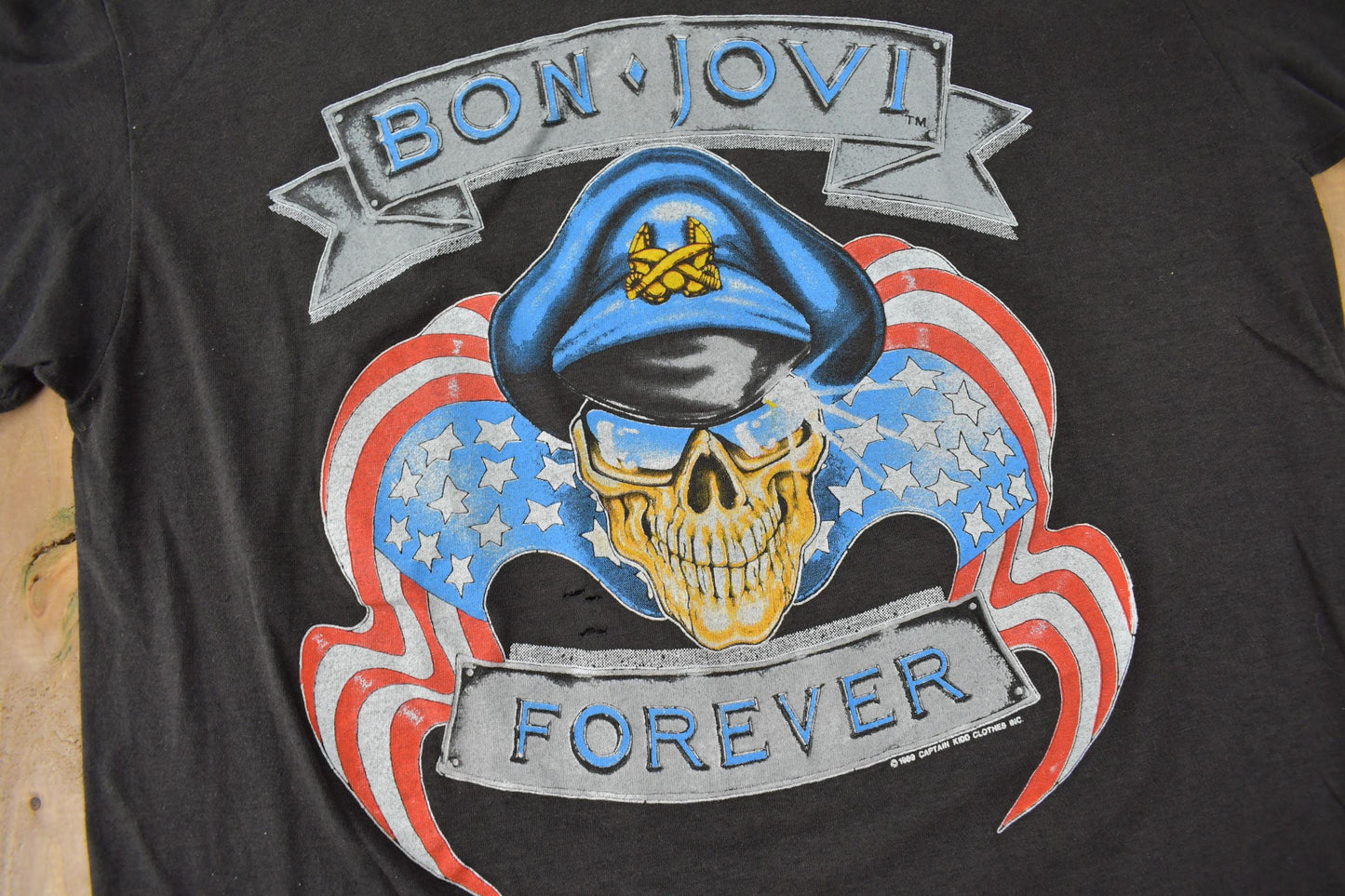 Vintage 1989 Bon Jovi Forever The Brotherhood Tour Band T-shirt Men's Medium from propervintagecanada