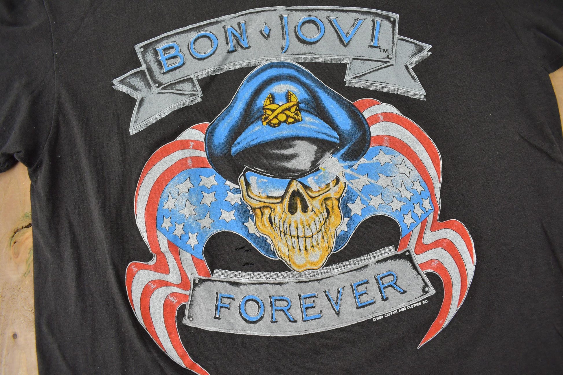 Vintage 1989 Bon Jovi Forever The Brotherhood Tour Band T-shirt Men's Medium from propervintagecanada