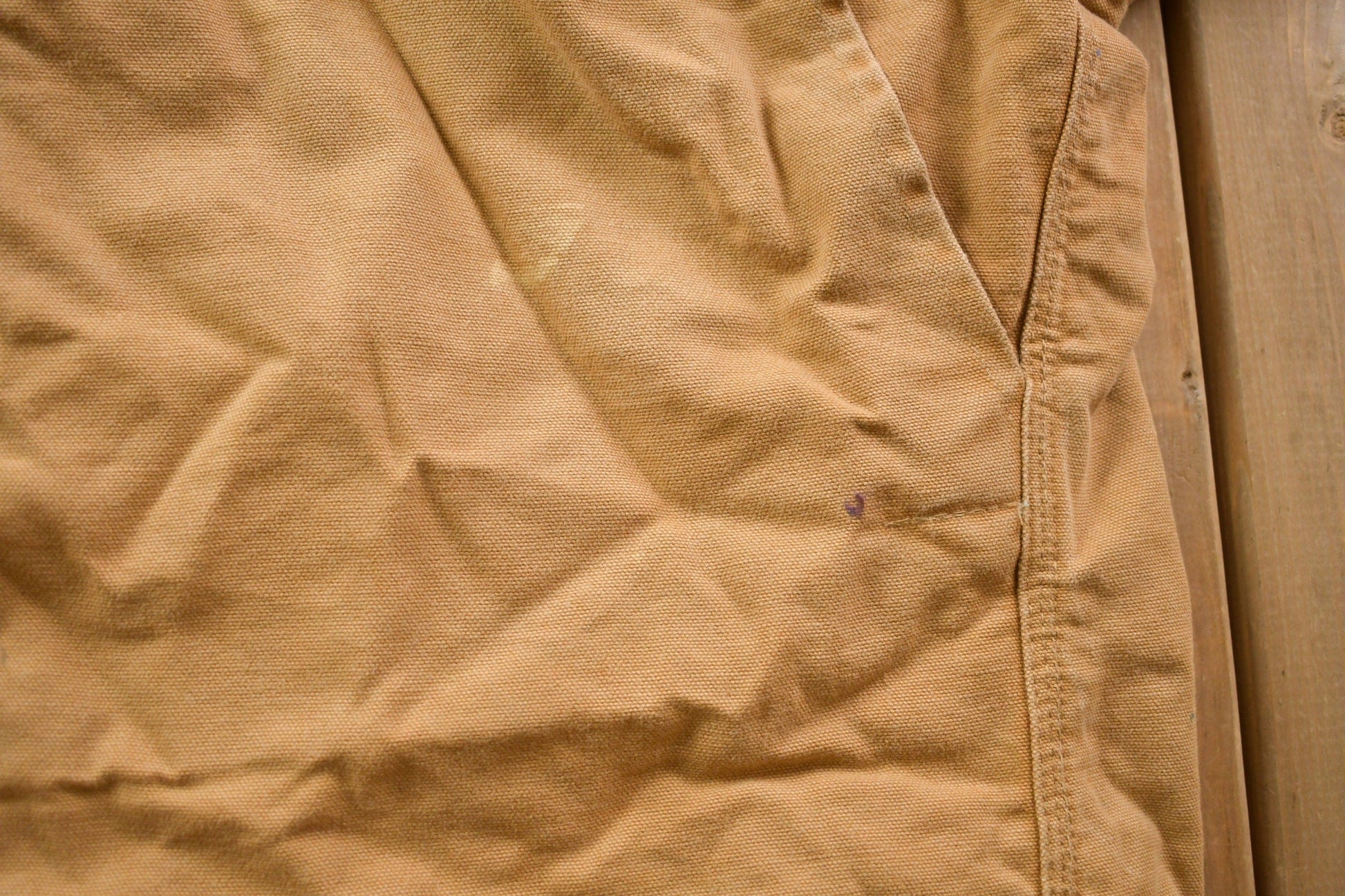 Vintage 1989 Carhartt 100 Years Red Quilt Lined Traditional Coat Hooded Men's 2XL from propervintagecanada