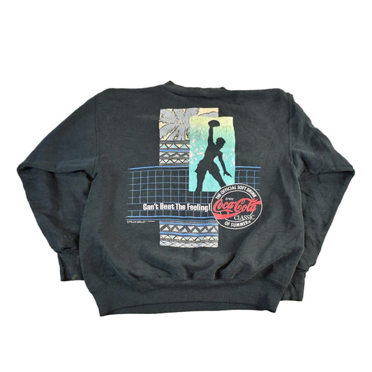 Vintage 1989 Coca Cola Beach Volleyball Crewneck Sweatshirt Men's Small from propervintagecanada