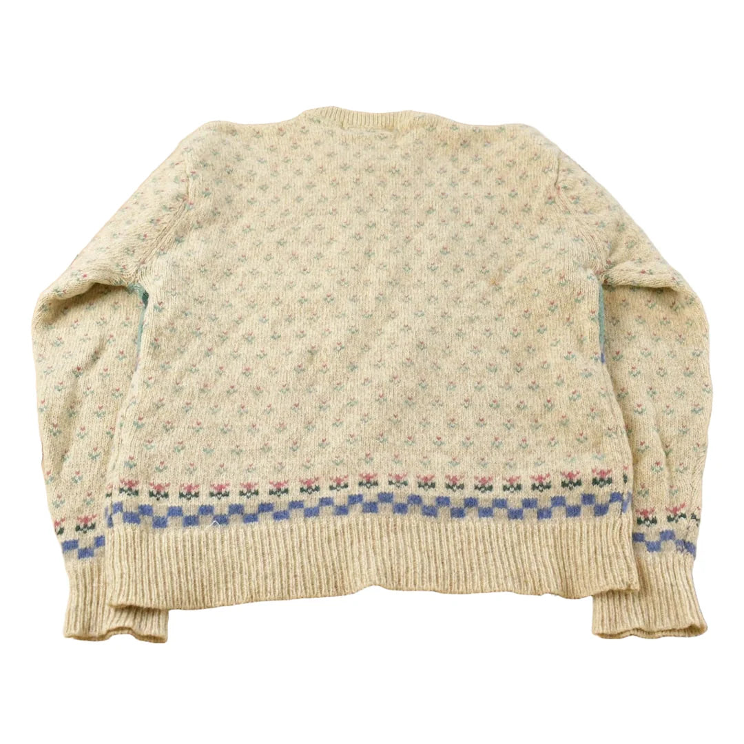 Vintage 1989 Eddie Bauer Farm Pig Wool Knit Sweater Women's S from propervintagecanada