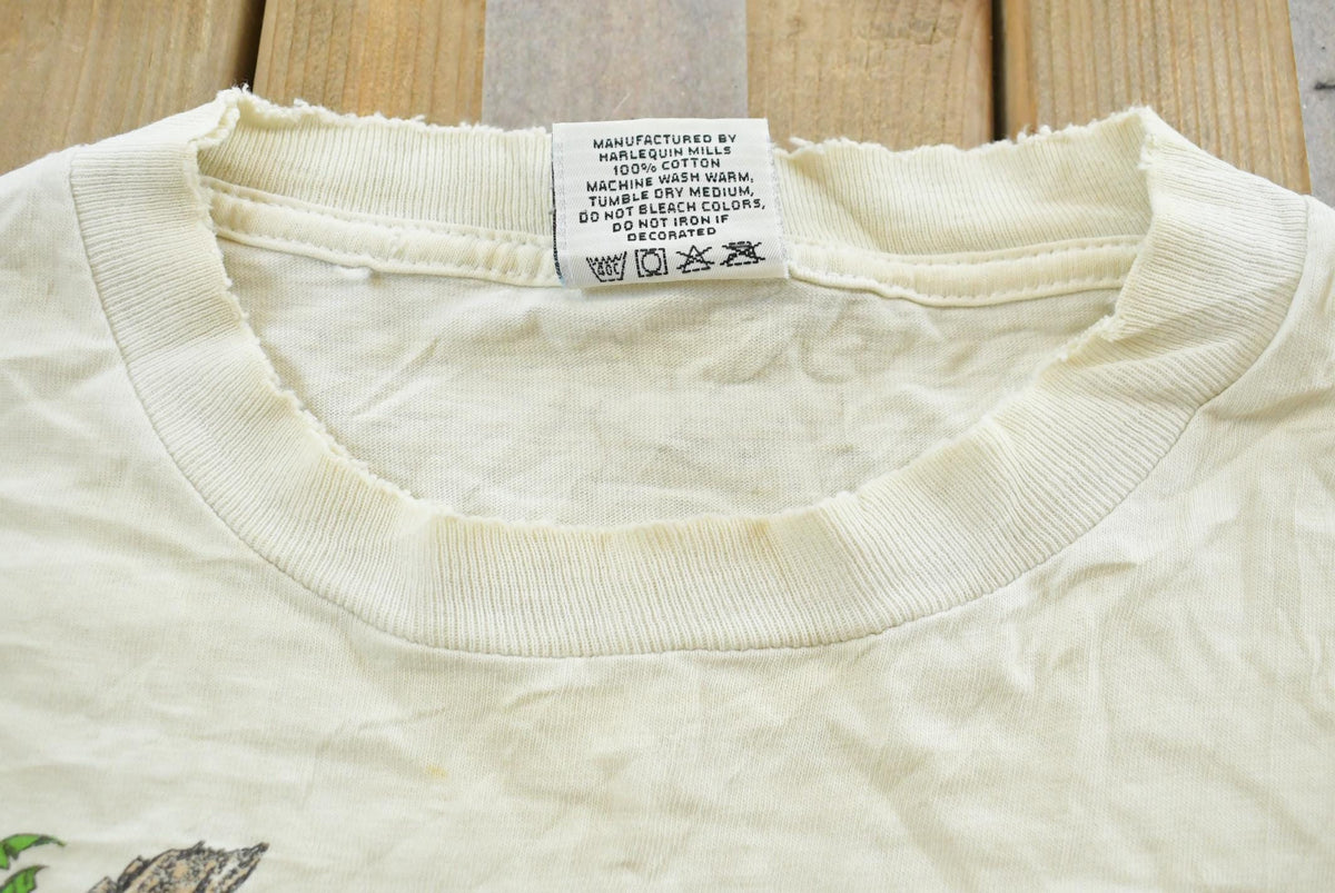 Vintage 1989 Harlequin Forest Animals Nature T-Shirt Men's XL from propervintagecanada