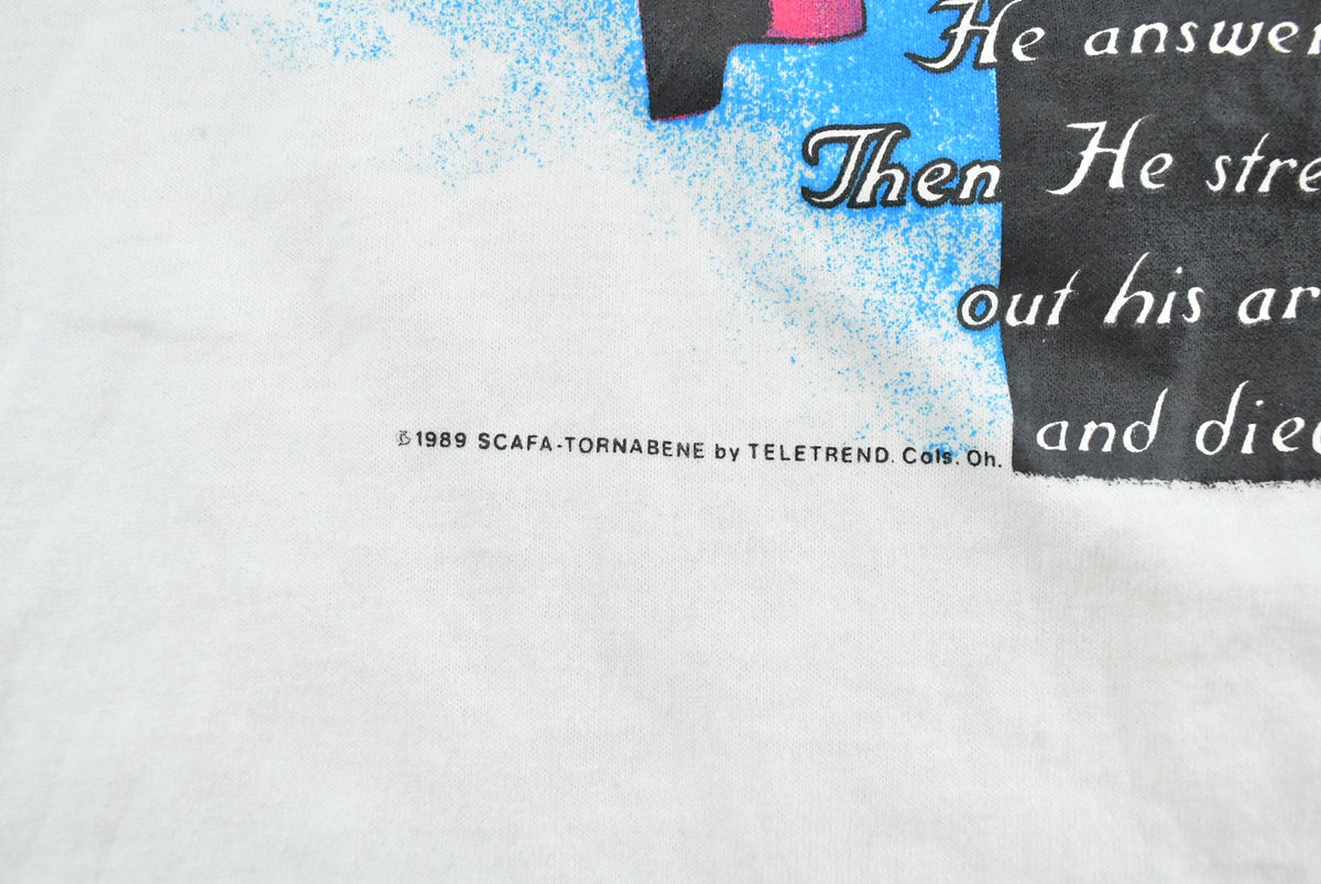Vintage 1989 Jesus Christ Cross Love Me T-Shirt Men's XL from propervintagecanada