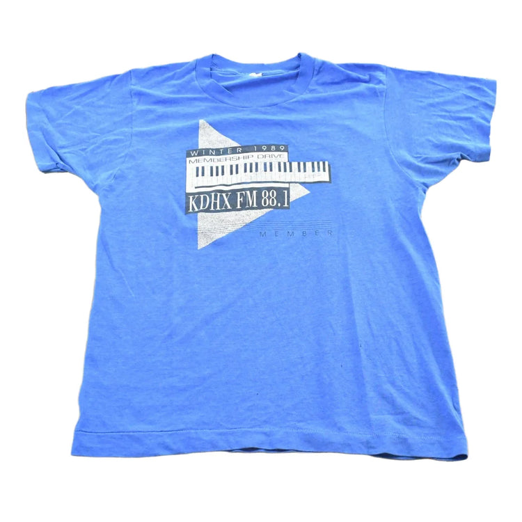 Vintage 1989 KDHX 88.1 FM Winter Membership Drive T-Shirt Men's S from propervintagecanada