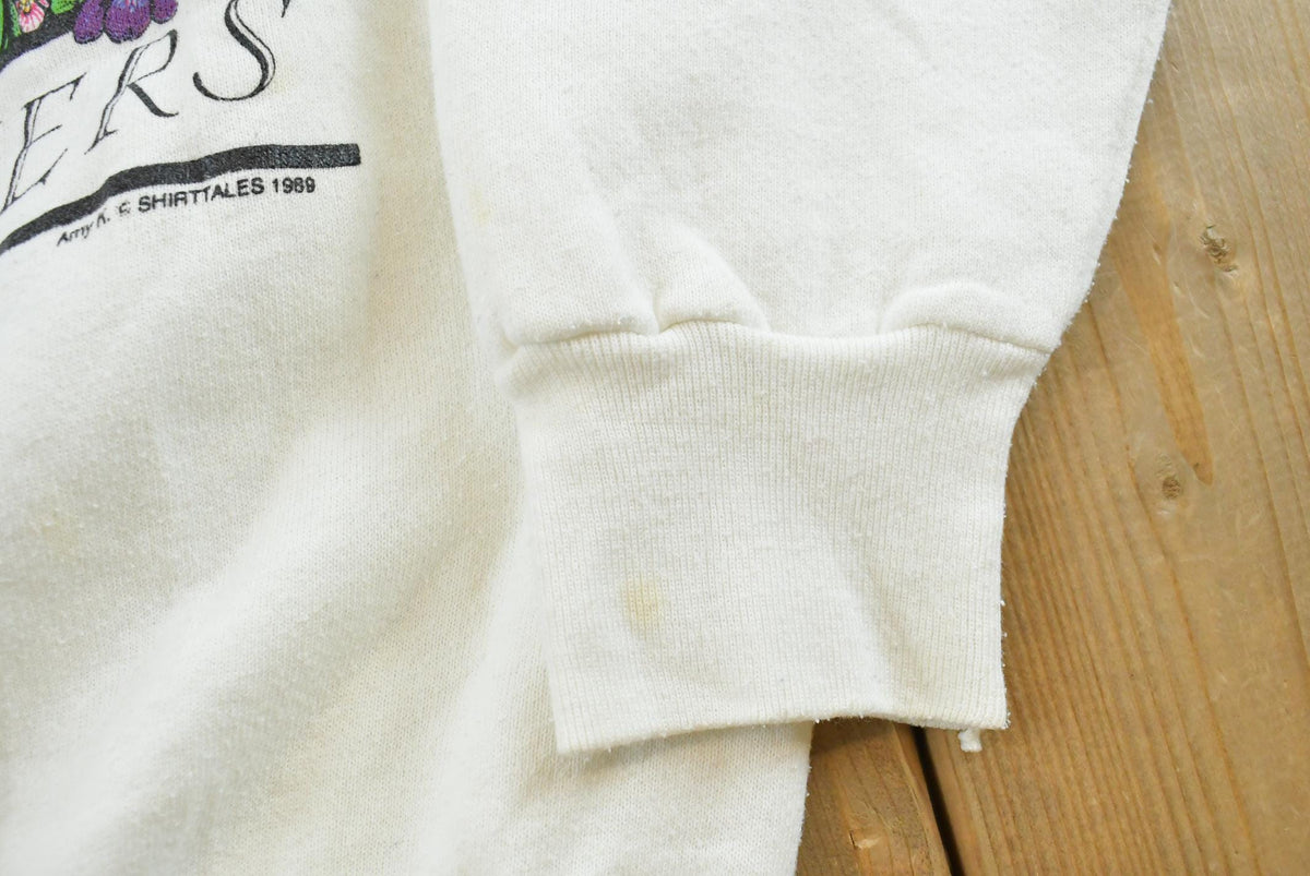 Vintage 1989 Nature Print Wildflowers Sweatshirt Mens Men's Medium from propervintagecanada