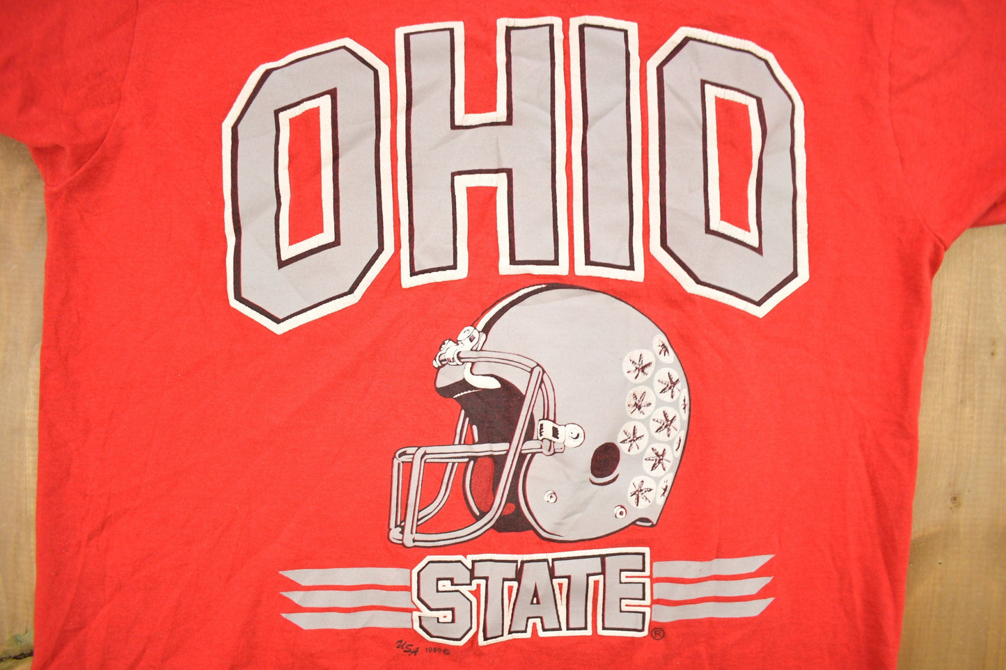 Vintage 1989 Ohio State University Football Theme Collegiate T-Shirt Men's Medium from propervintagecanada