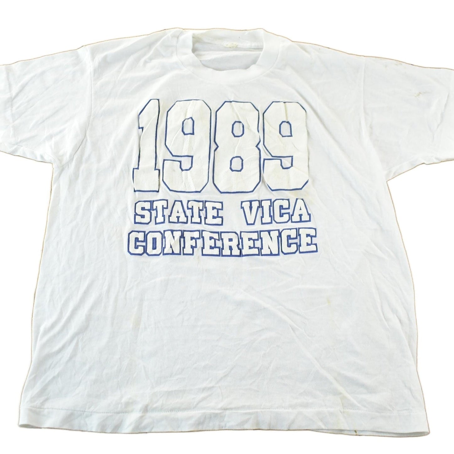 Vintage 1989 State Vica Conference University Collegiate T-Shirt Men's XL from propervintagecanada