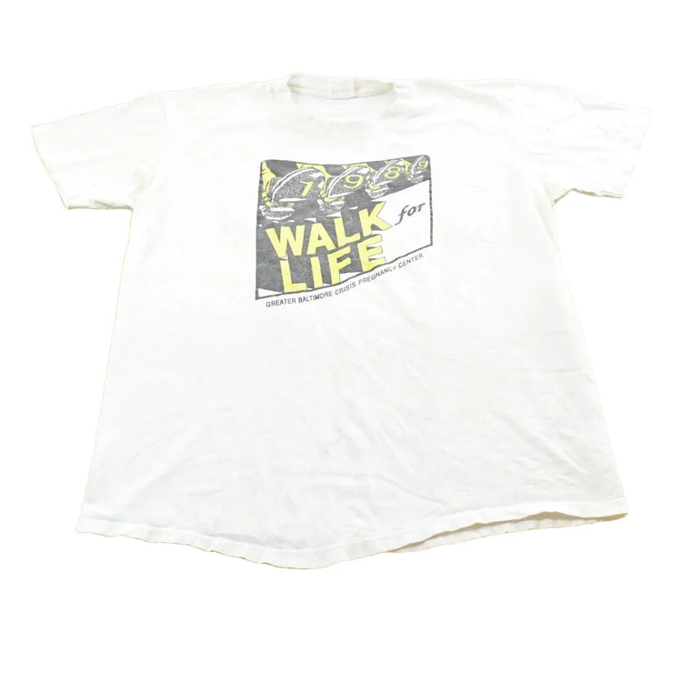 Vintage 1989 Walk For Life Baltimore Pregnancy T-Shirt Mens M from propervintagecanada