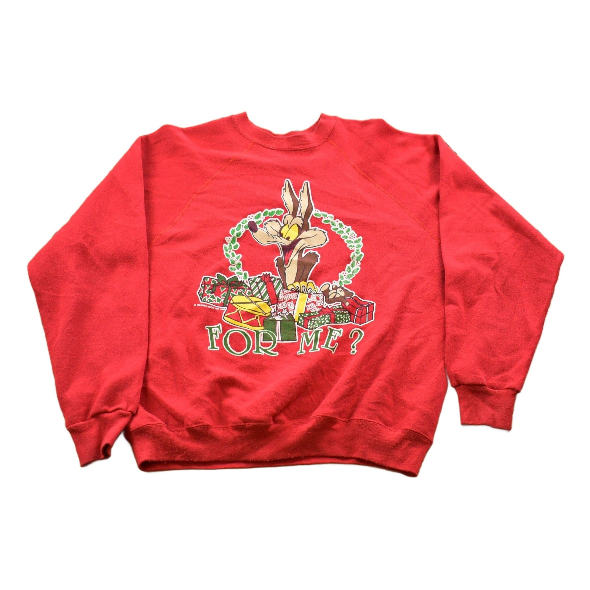 Vintage 1989 Warner Bros For Me? Wile E. Coyote Graphic Crewneck Men's Medium from propervintagecanada