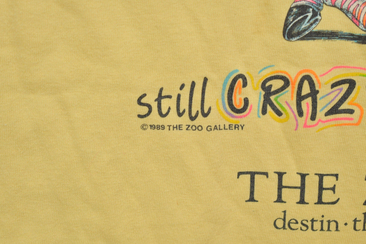 Vintage 1989 Zoo Gallery Zebra Florida T-Shirt Men's Large from propervintagecanada