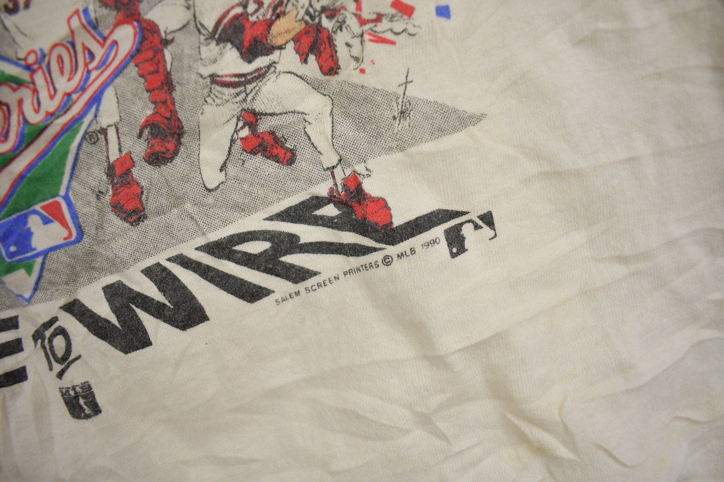 Vintage 1990 Cincinnati Reds Big Head World Series MLB Graphic T-Shirt Men's Medium from propervintagecanada