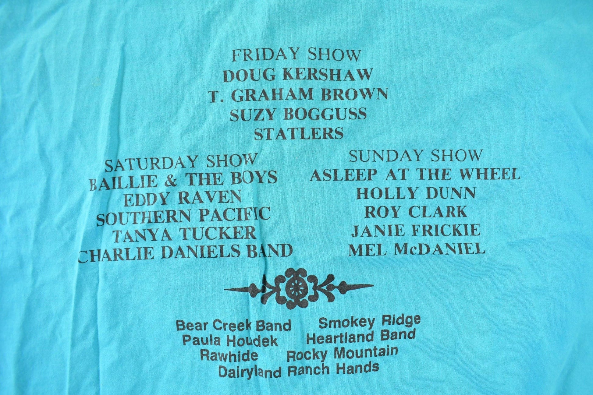 Vintage 1990 Country Fest Music Fair Graphic T-Shirt Men's Large from propervintagecanada