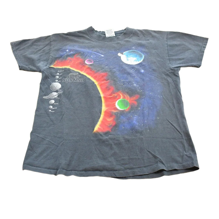 Vintage 1990 Harlequin Solar System Graphic T Shirt Mens Men's Medium from propervintagecanada