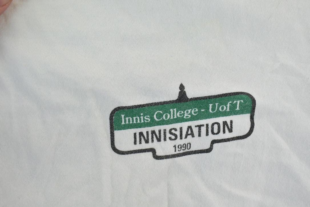 Vintage 1990 Innis Innisiation Souvenir College University T-Shirt Men's XL from propervintagecanada