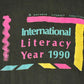 Vintage 1990 International Literacy Year Graphic Print Crewneck Shirt Men's M from propervintagecanada