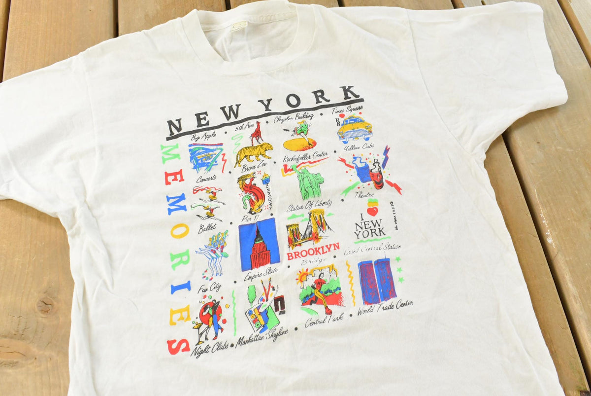 Vintage 1990 New York City Memories Souvenir T-Shirt Men's S from propervintagecanada