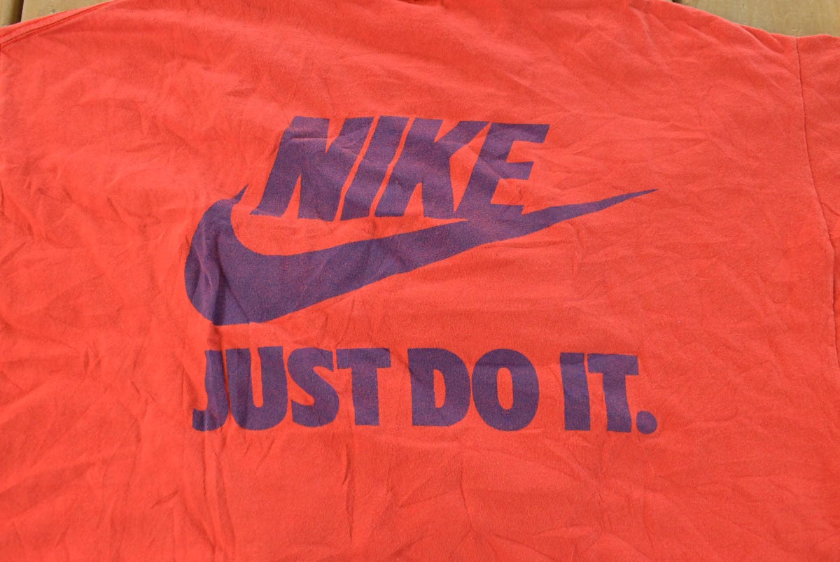 Vintage 1990 Nike Get In Gear Running Souvenir Single Stitch Graphic Print T-Shirt Men's Large from propervintagecanada