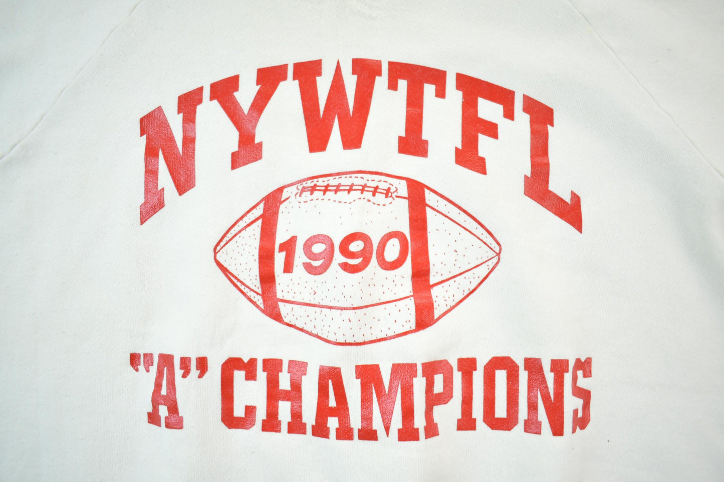 Vintage 1990 NYWTFL A Champions University Collegiate Crewneck Men's XL from propervintagecanada