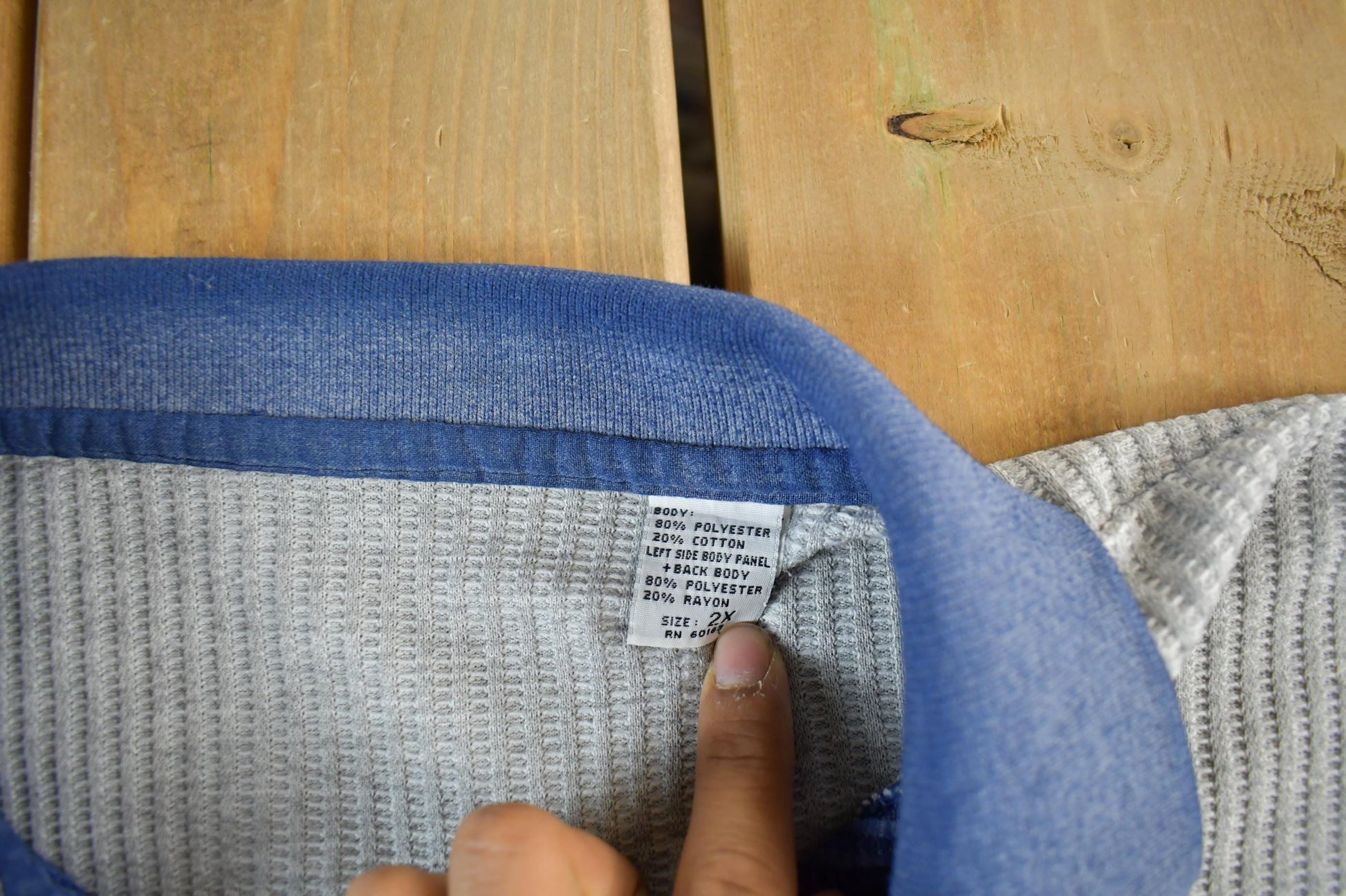 Vintage 1990 Quarter Button Rugby Collared Sweatshirt Men's 2X from propervintagecanada