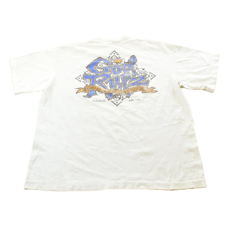 Vintage 1990 Religious God Rules Christianity Jesus T-Shirt Mens XL from propervintagecanada