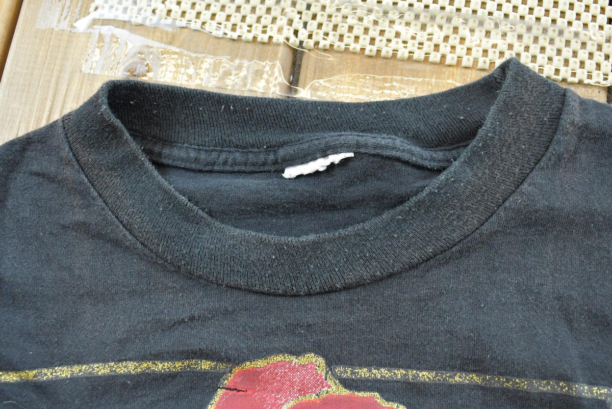 Vintage 1990 Rose Long Sleeve T-Shirt Men's L from propervintagecanada
