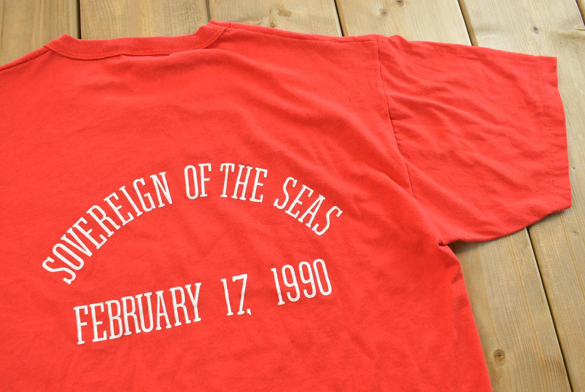 Vintage 1990 Russell Athletic Sovereign of the Seas Cruise Souvenir T Shirt Men's L from propervintagecanada