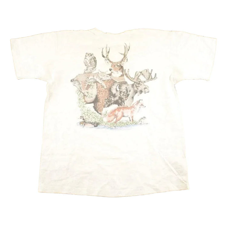 Vintage 1990's 1000 Islands NY Wolf Bear Outdoorsman T-Shirt Men's M from propervintagecanada